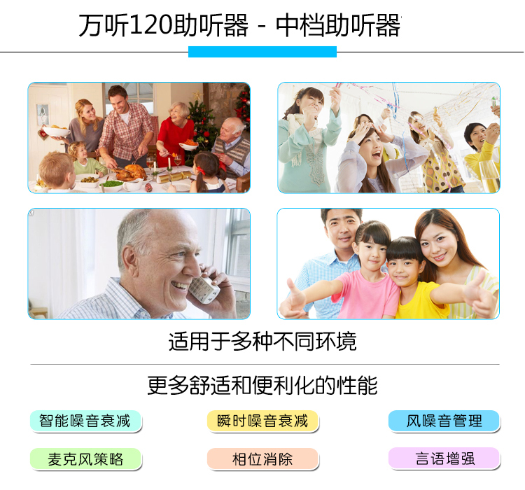 万听120助听器 中档助听器（峰力出品）